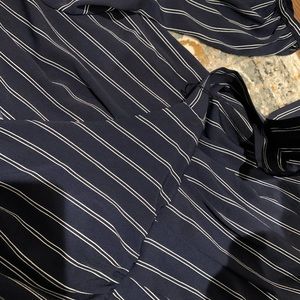 Gap Pinstripe Wide Legged wrap style jumpsuit